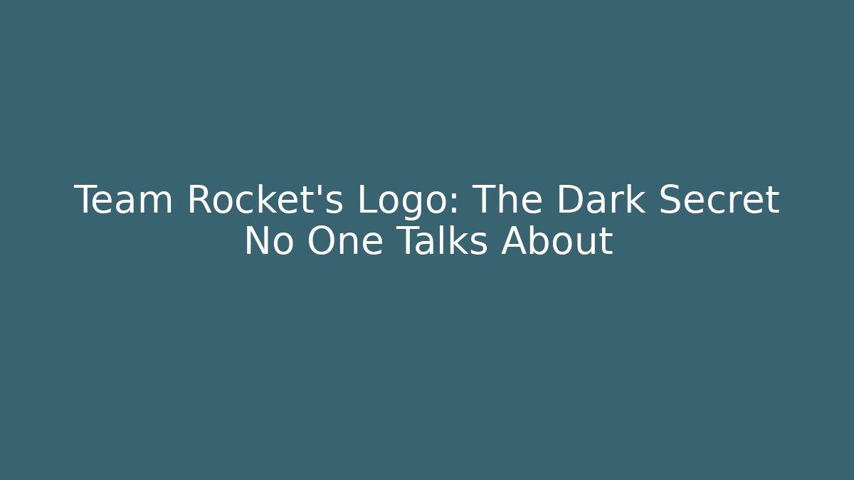 Team Rocket's Logo: The Dark Secret No One Talks About - Critter Realm