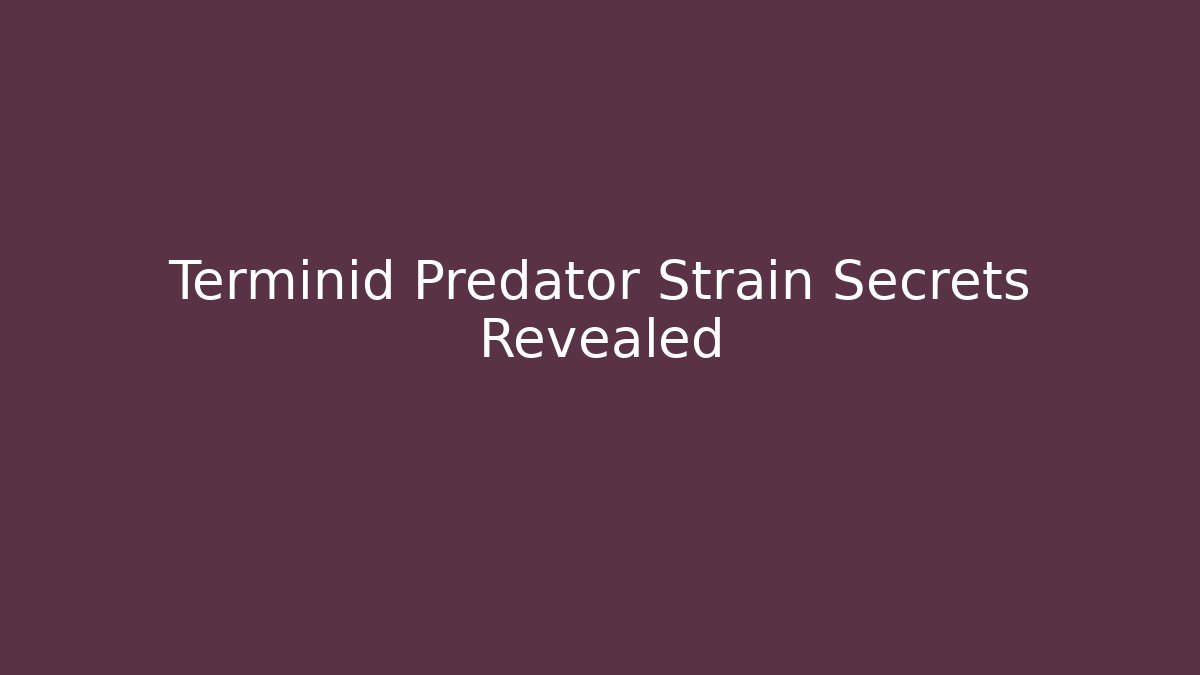 Terminid Predator Strain Secrets Revealed