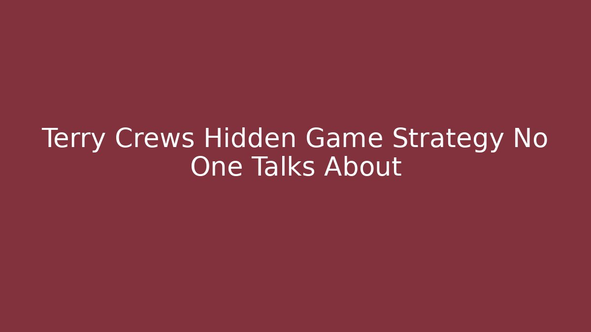Terry Crews Hidden Game Strategy No One Talks About