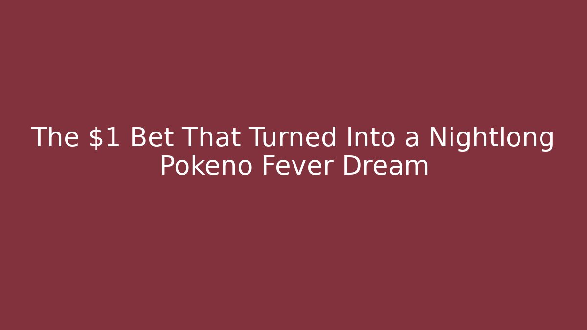 The $1 Bet That Turned Into a Nightlong Pokeno Fever Dream