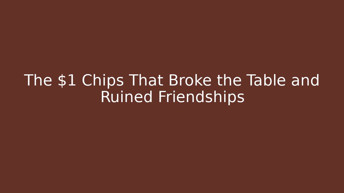 The $1 Chips That Broke the Table and Ruined Friendships