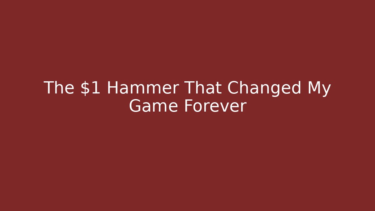 The $1 Hammer That Changed My Game Forever - Critter Realm