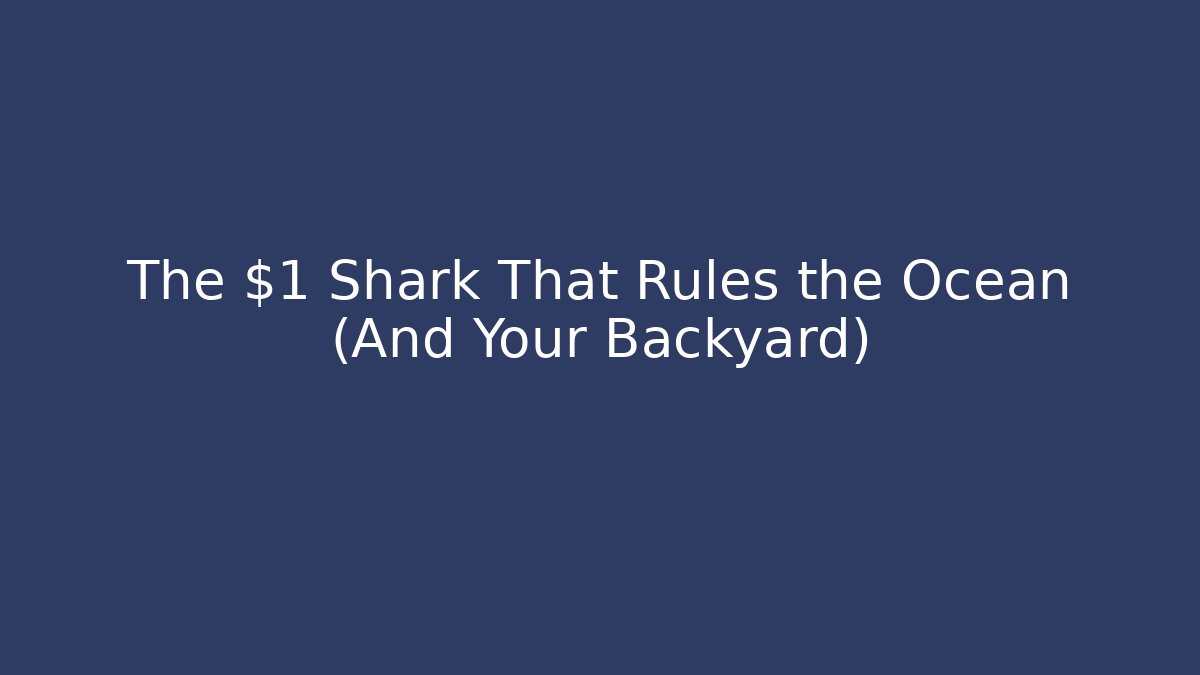 The $1 Shark That Rules the Ocean (And Your Backyard)