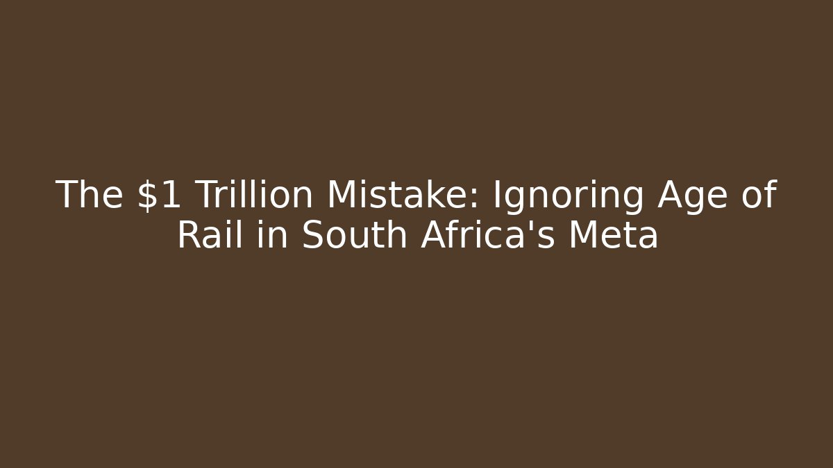 The $1 Trillion Mistake: Ignoring Age of Rail in South Africa's Meta