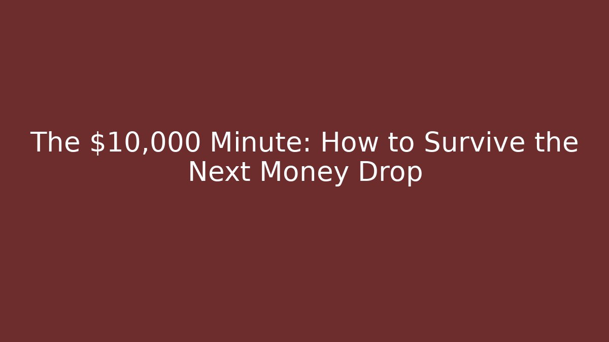 The $10,000 Minute: How to Survive the Next Money Drop