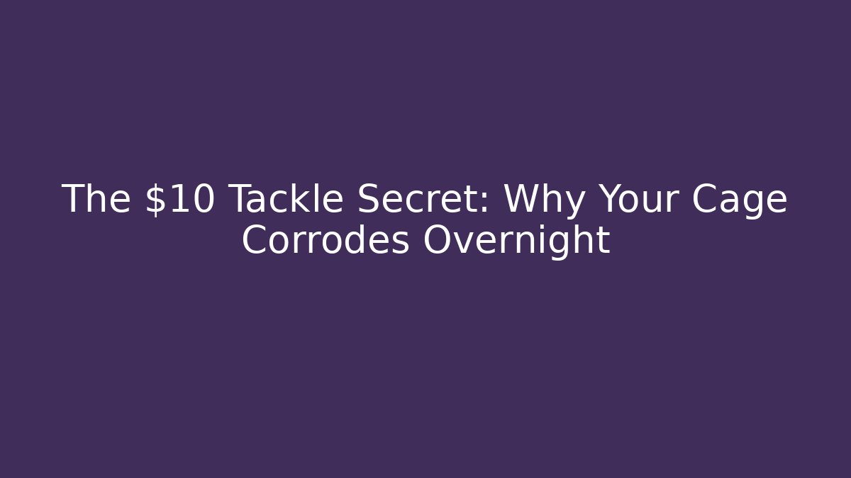 The $10 Tackle Secret: Why Your Cage Corrodes Overnight
