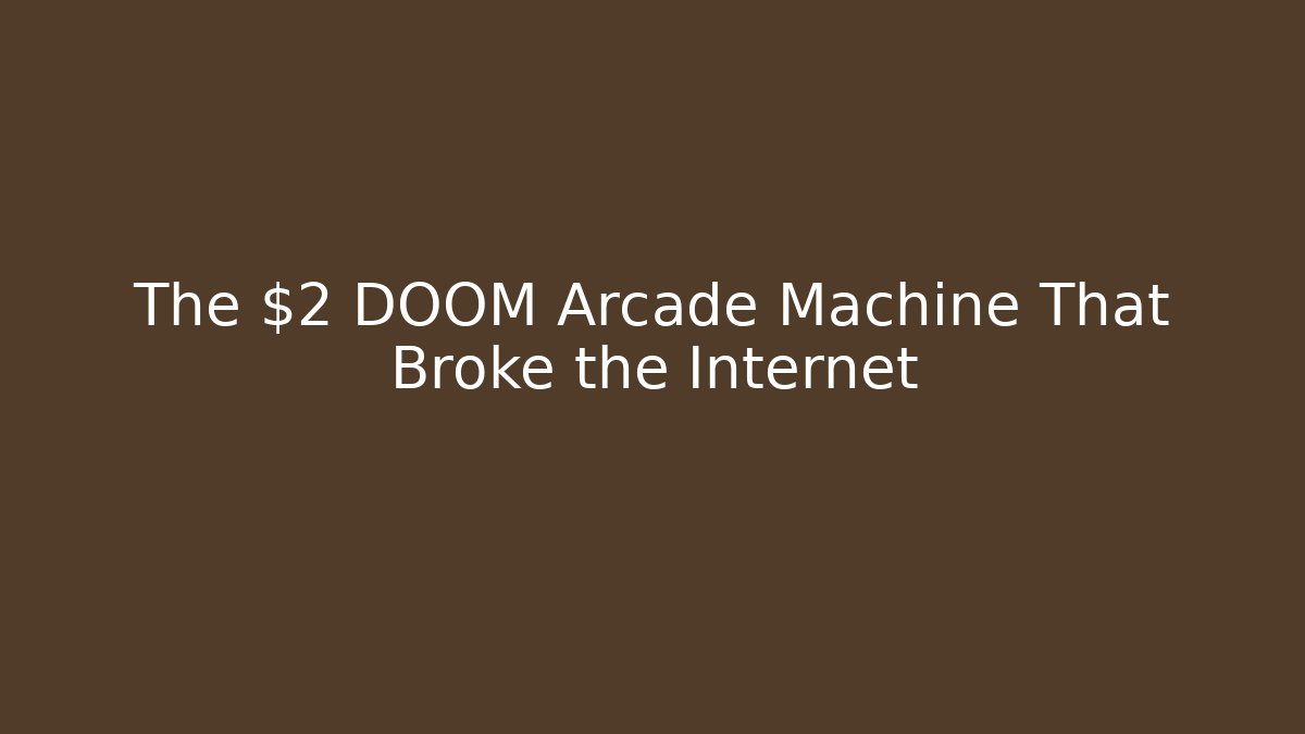 The $2 DOOM Arcade Machine That Broke the Internet