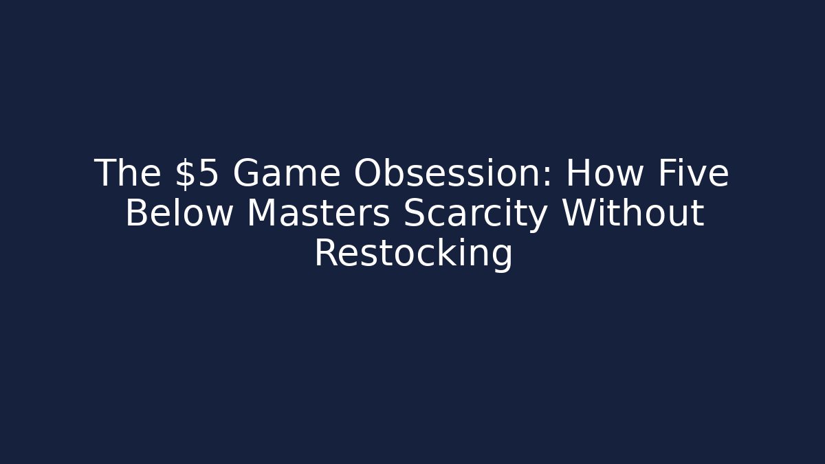The $5 Game Obsession: How Five Below Masters Scarcity Without Restocking - Critter Realm