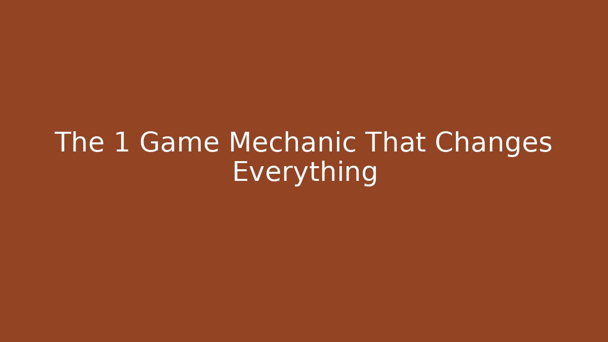 The +1 Game Mechanic That Changes Everything - Critter Realm