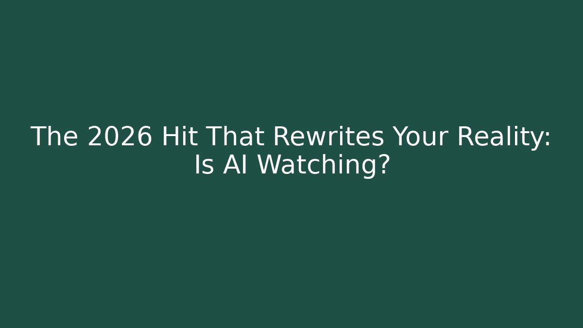 The 2026 Hit That Rewrites Your Reality: Is AI Watching? - Critter Realm
