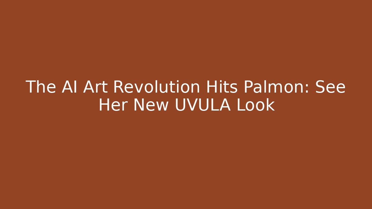 The AI Art Revolution Hits Palmon: See Her New UVULA Look