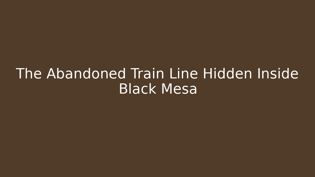 The Abandoned Train Line Hidden Inside Black Mesa
