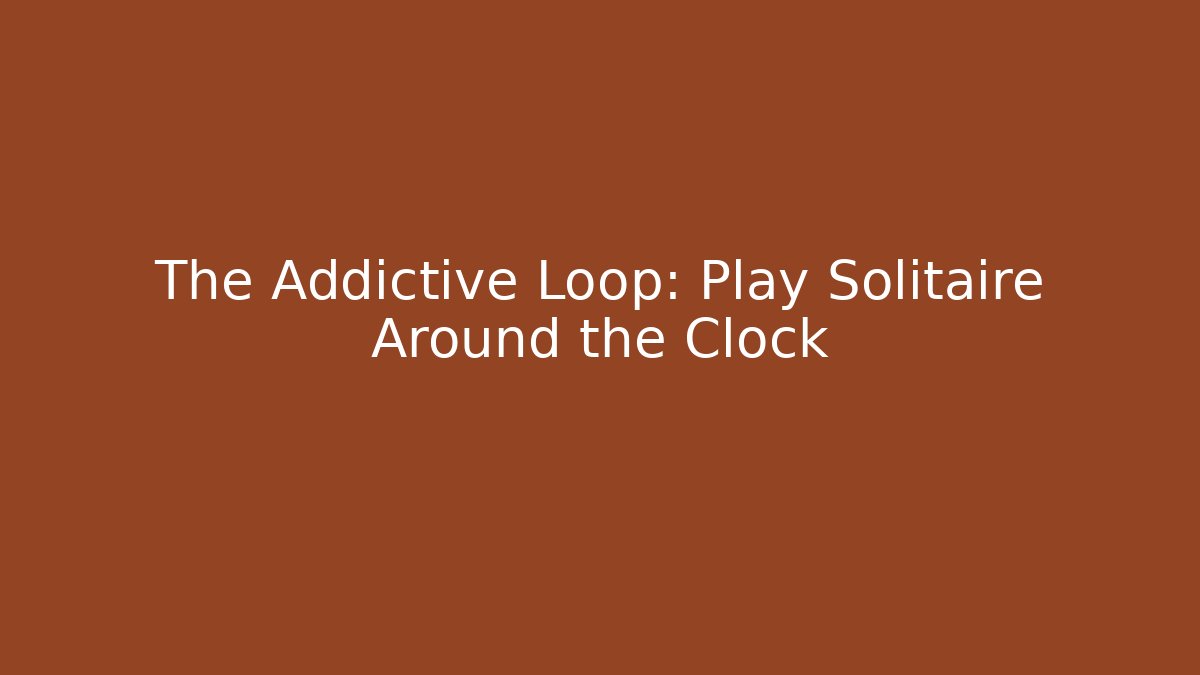 The Addictive Loop: Play Solitaire Around the Clock
