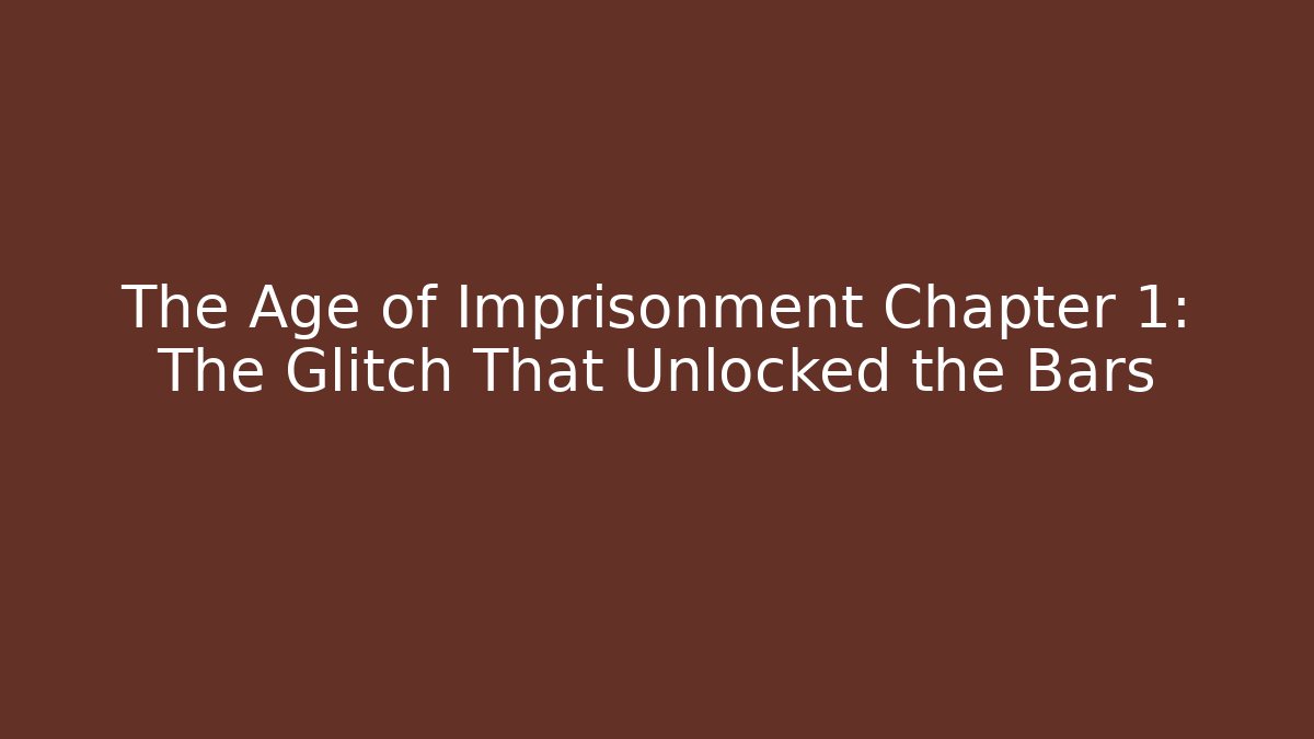 The Age of Imprisonment Chapter 1: The Glitch That Unlocked the Bars