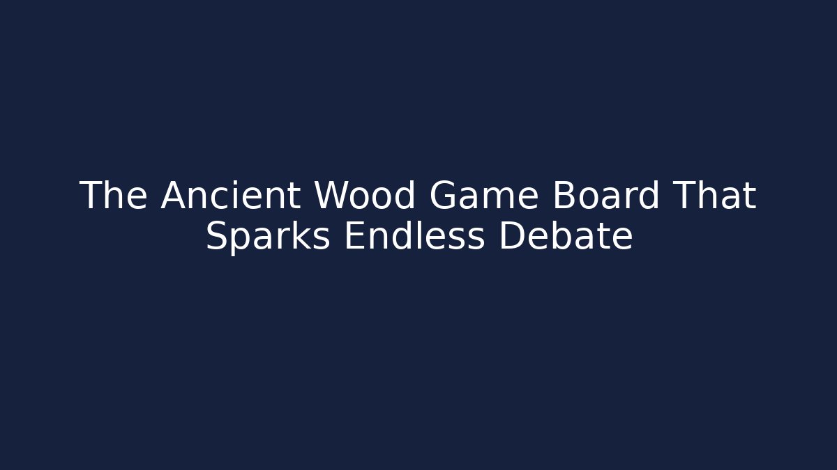 The Ancient Wood Game Board That Sparks Endless Debate