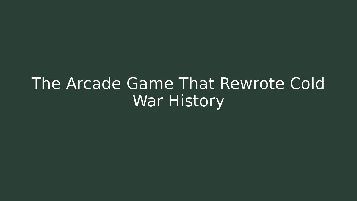 The Arcade Game That Rewrote Cold War History