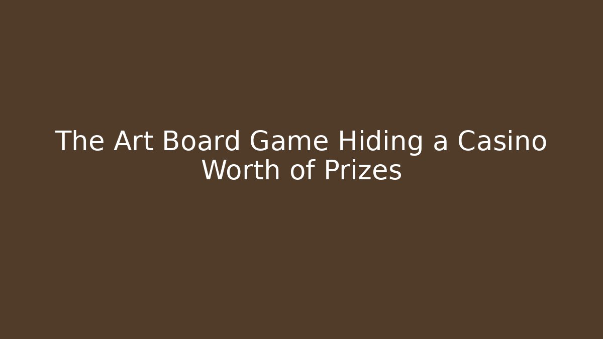 The Art Board Game Hiding a Casino Worth of Prizes