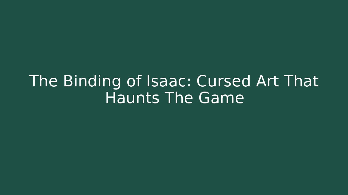 The Binding of Isaac: Cursed Art That Haunts The Game