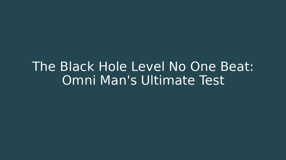 The Black Hole Level No One Beat: Omni Man’s Ultimate Test