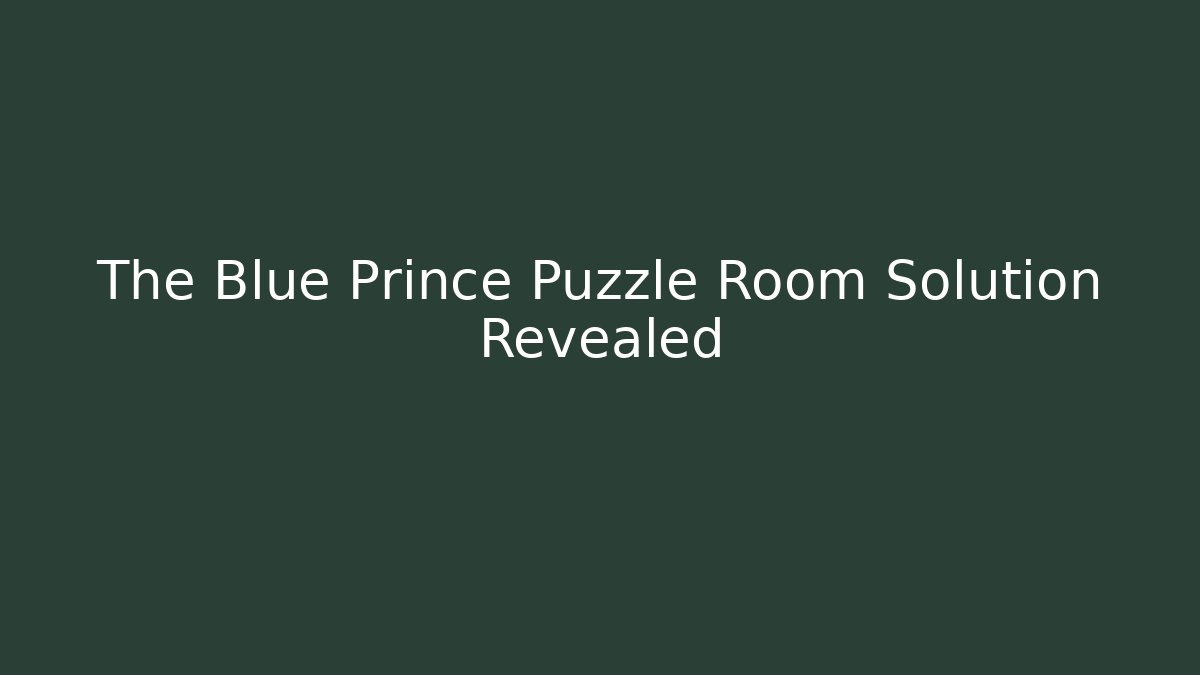 The Blue Prince Puzzle Room Solution Revealed