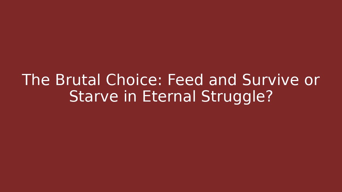 The Brutal Choice: Feed and Survive or Starve in Eternal Struggle?