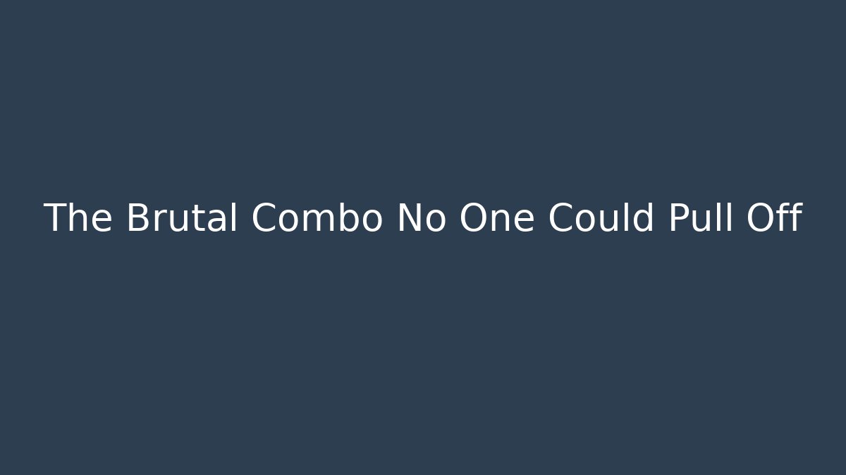 The Brutal Combo No One Could Pull Off - Critter Realm