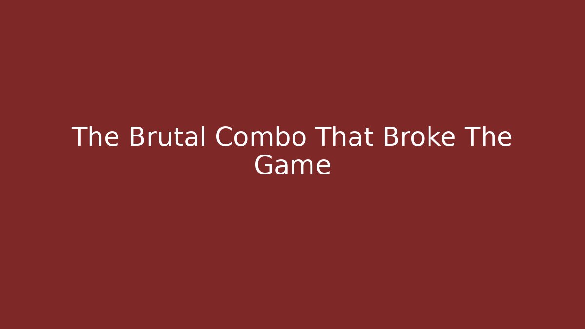 The Brutal Combo That Broke The Game - Critter Realm