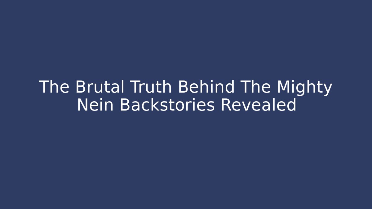 The Brutal Truth Behind The Mighty Nein Backstories Revealed