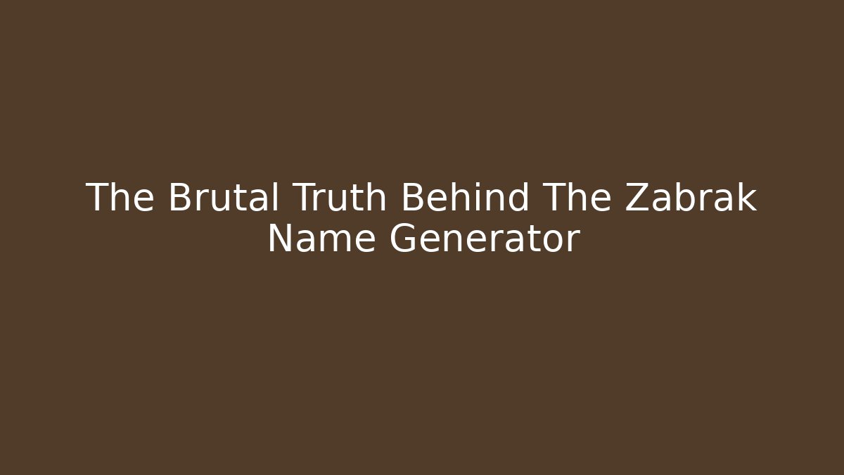 The Brutal Truth Behind The Zabrak Name Generator - Critter Realm