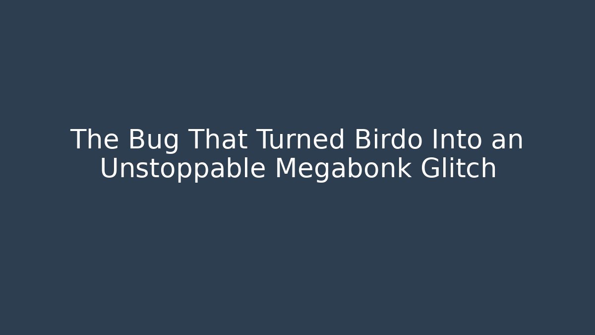 The Bug That Turned Birdo Into an Unstoppable Megabonk Glitch