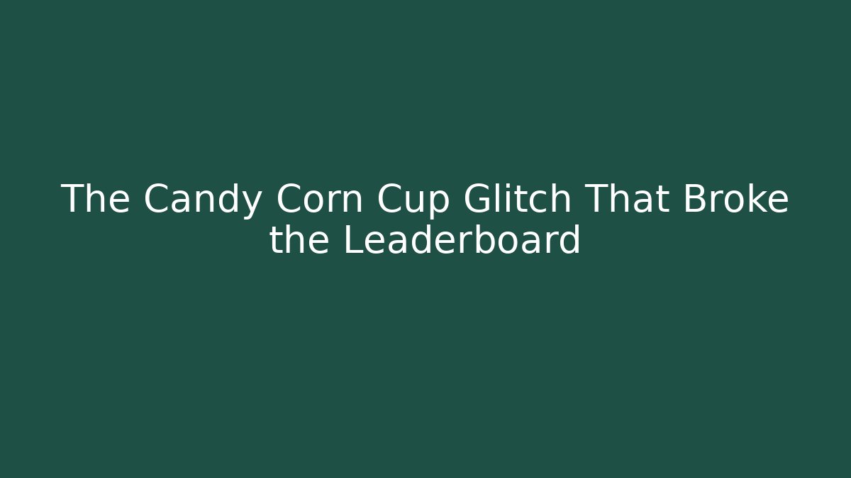 The Candy Corn Cup Glitch That Broke the Leaderboard