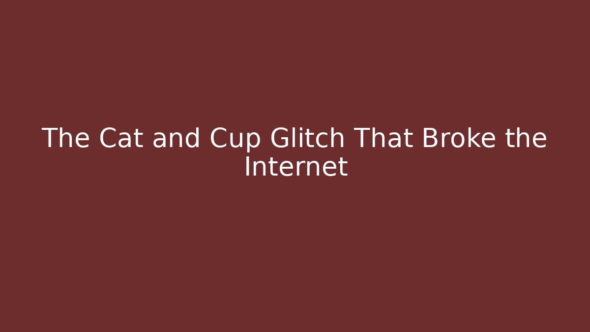 The Cat and Cup Glitch That Broke the Internet