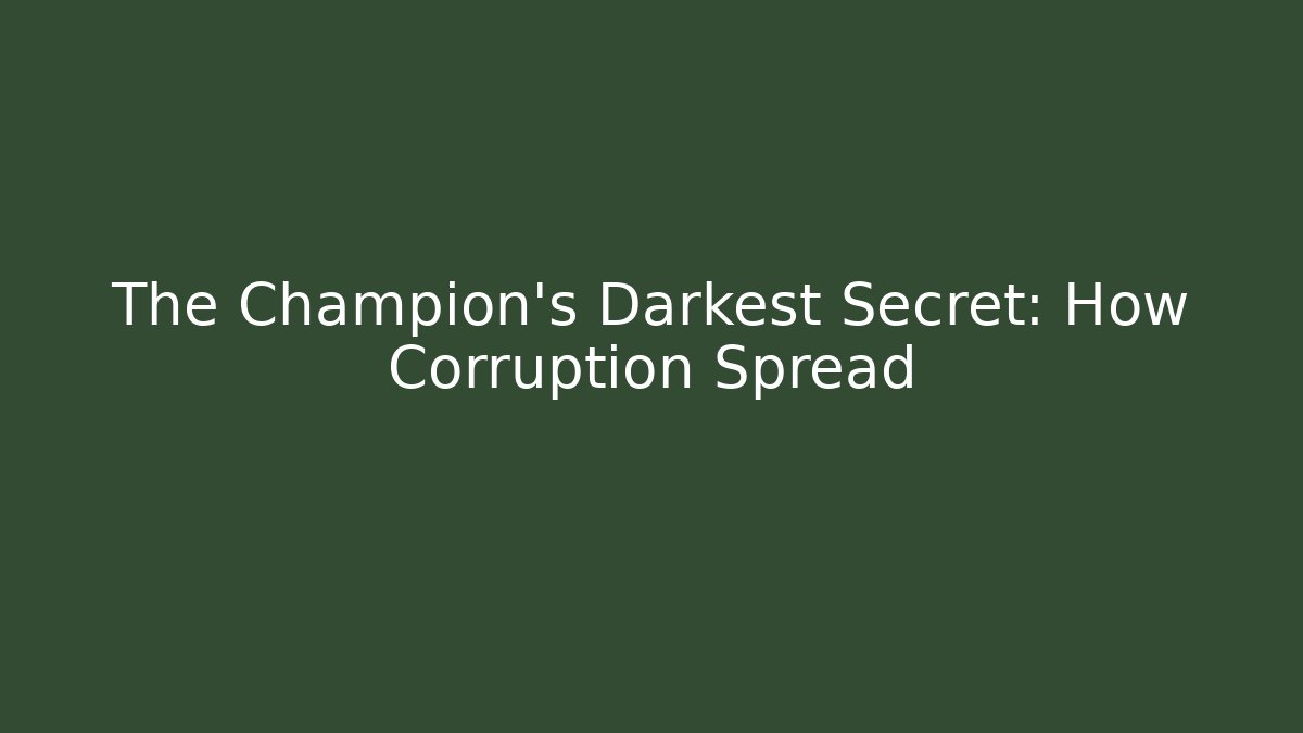 The Champion's Darkest Secret: How Corruption Spread - Critter Realm