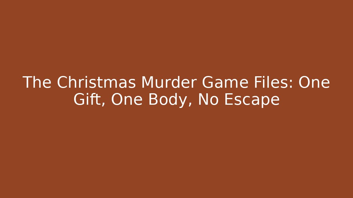 The Christmas Murder Game Files: One Gift, One Body, No Escape