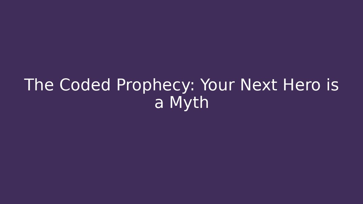 The Coded Prophecy: Your Next Hero is a Myth