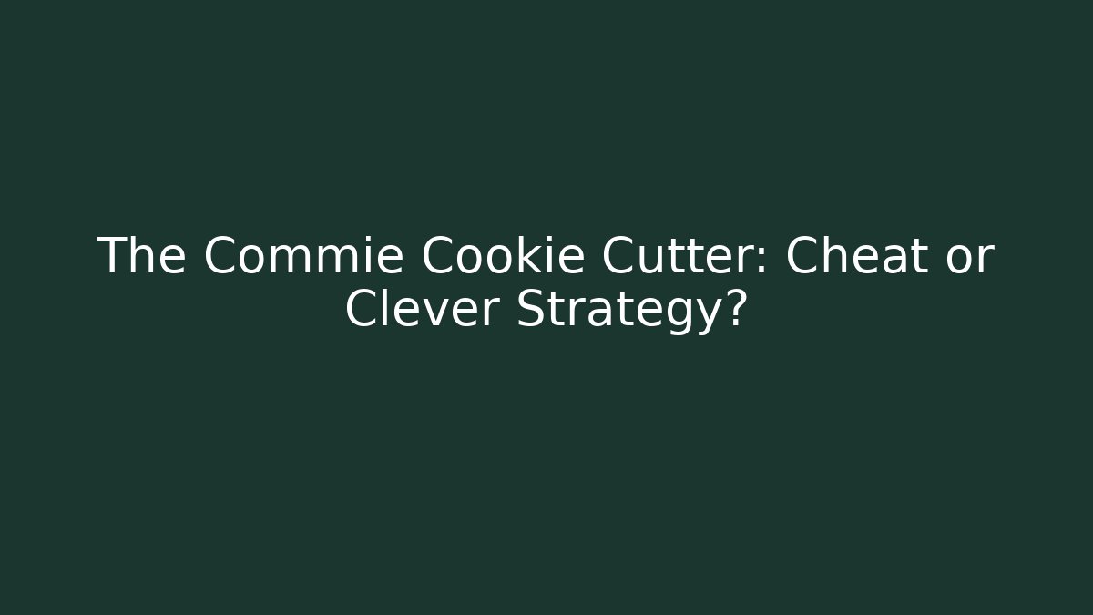 The Commie Cookie Cutter: Cheat or Clever Strategy?