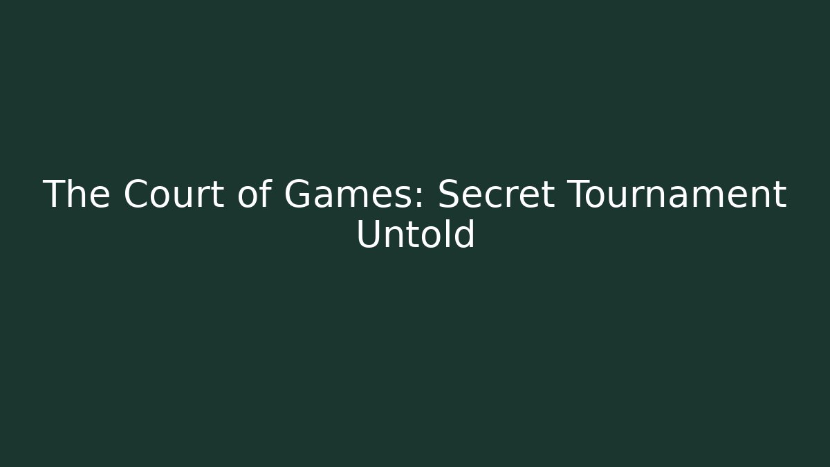 The Court of Games: Secret Tournament Untold
