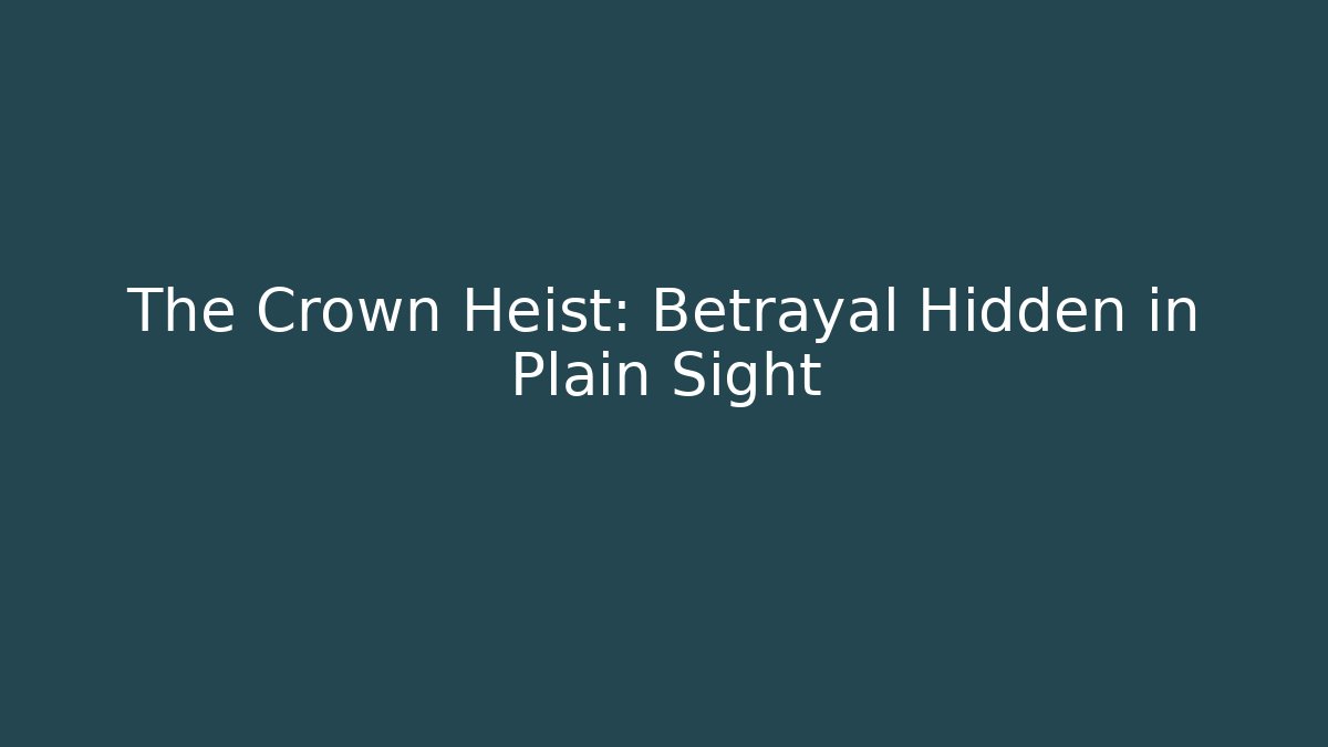 The Crown Heist: Betrayal Hidden in Plain Sight