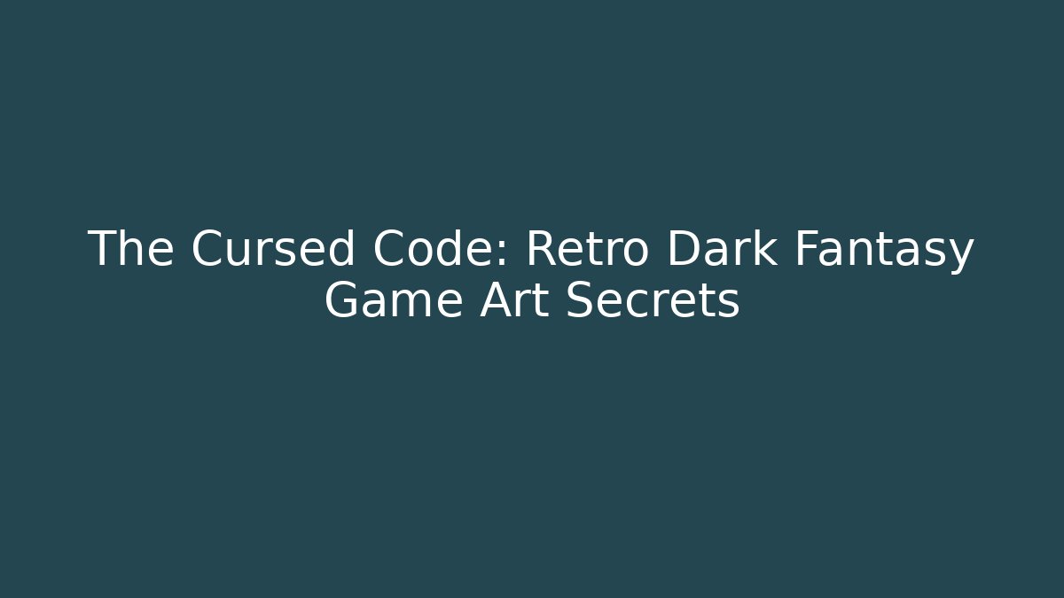The Cursed Code: Retro Dark Fantasy Game Art Secrets