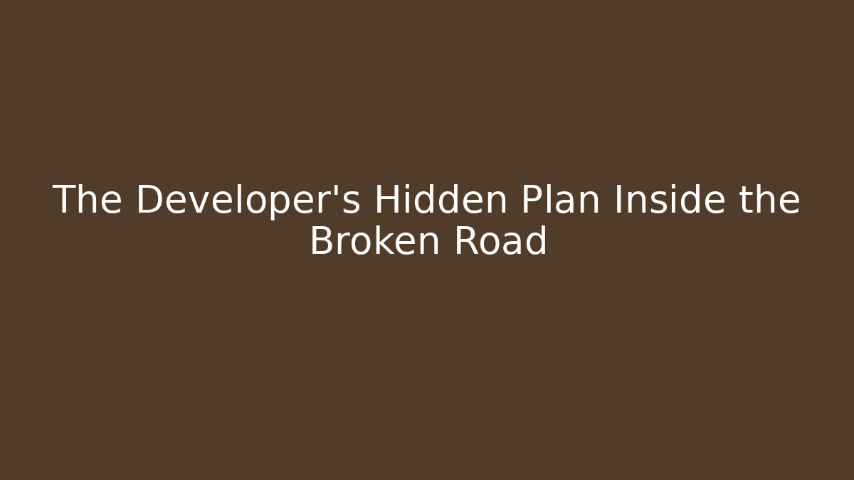 The Developer's Hidden Plan Inside the Broken Road - Critter Realm