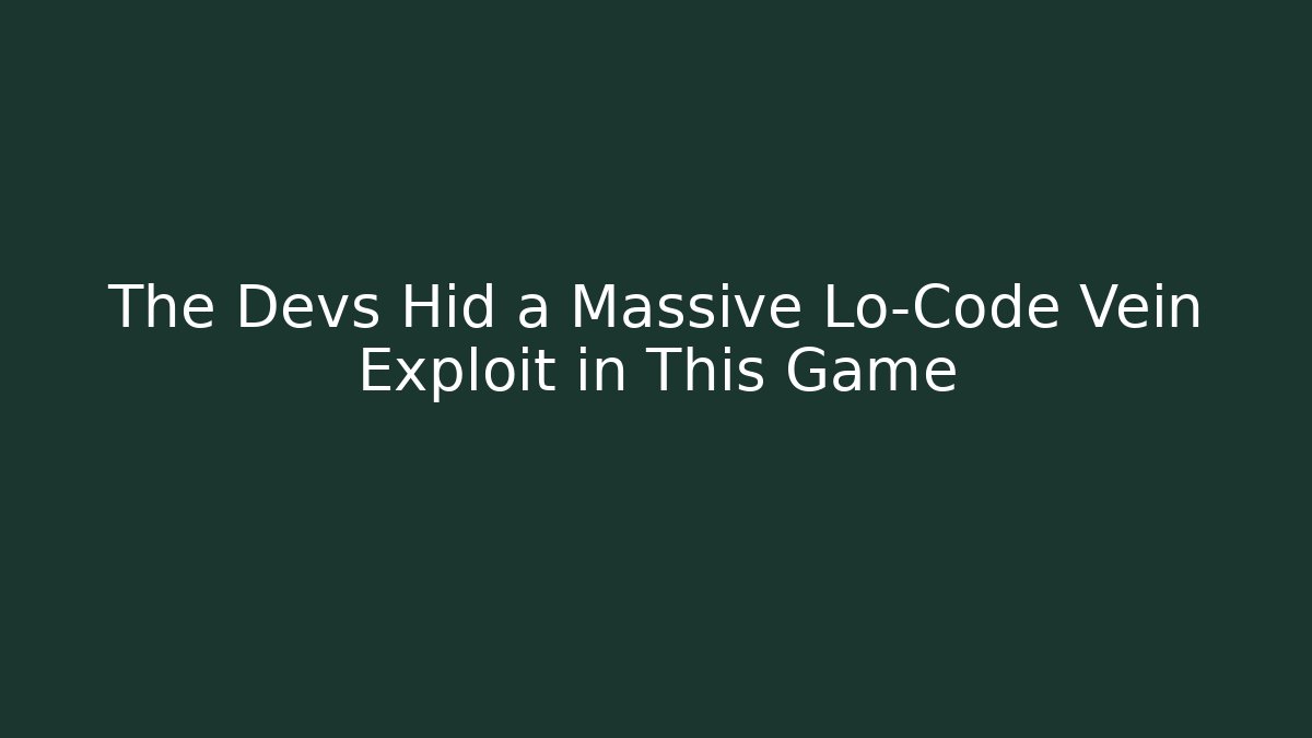 The Devs Hid a Massive Lo-Code Vein Exploit in This Game
