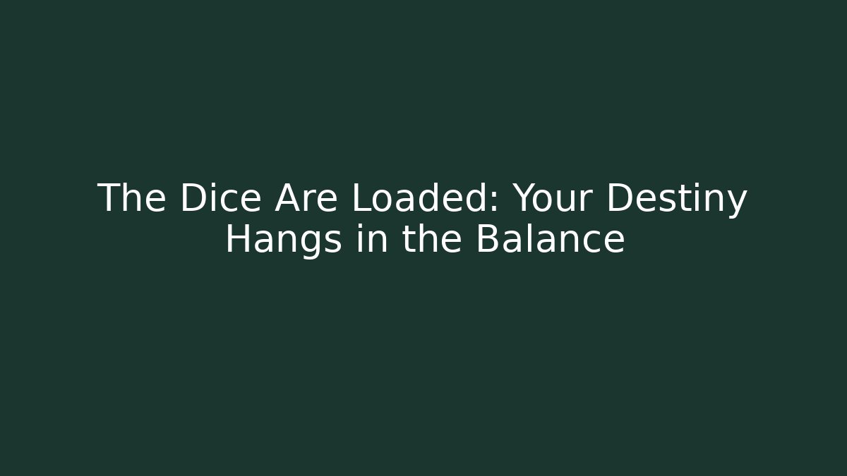 The Dice Are Loaded: Your Destiny Hangs in the Balance