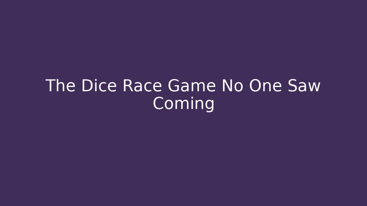 The Dice Race Game No One Saw Coming - Critter Realm