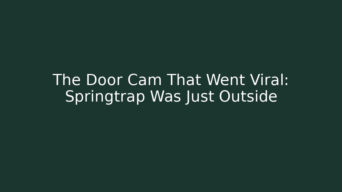 The Door Cam That Went Viral: Springtrap Was Just Outside