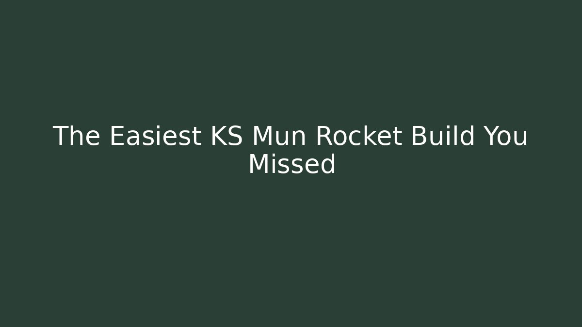 The Easiest KS Mun Rocket Build You Missed