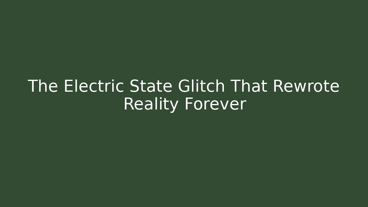 The Electric State Glitch That Rewrote Reality Forever