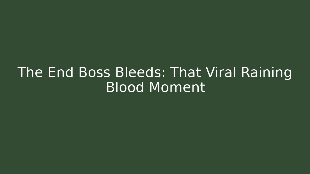 The End Boss Bleeds: That Viral Raining Blood Moment