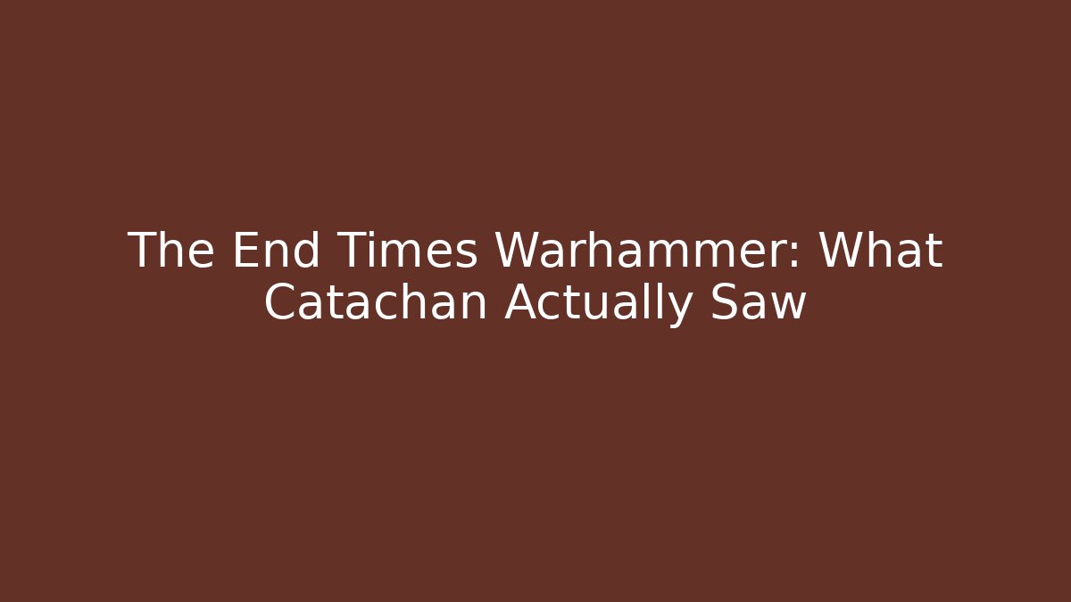 The End Times Warhammer: What Catachan Actually Saw