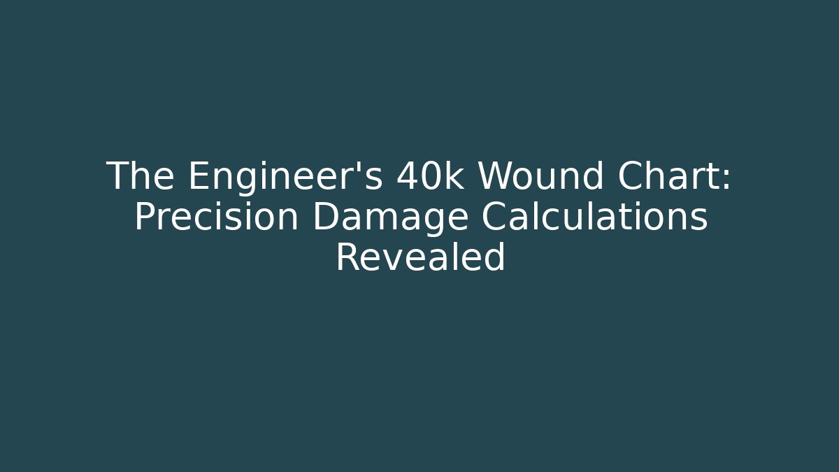 The Engineer's 40k Wound Chart: Precision Damage Calculations Revealed