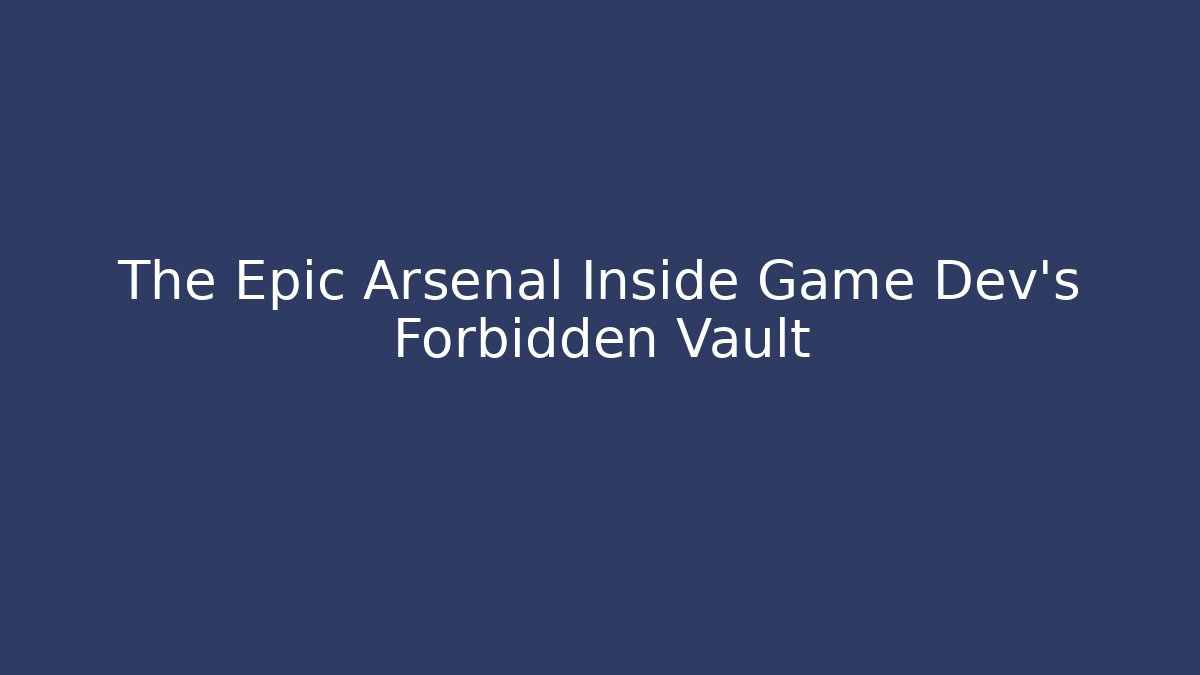 The Epic Arsenal Inside Game Dev's Forbidden Vault